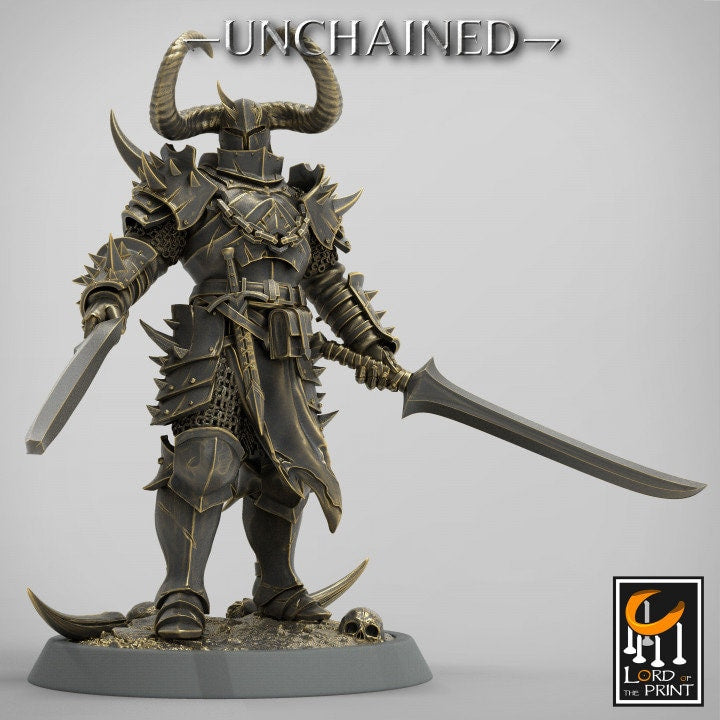 Dual Sword Squadron | Unchained | Lord of the Print | Wargaming | Dungeons and Dragons | Chaos | Tabletop RPG | Knight | DnD