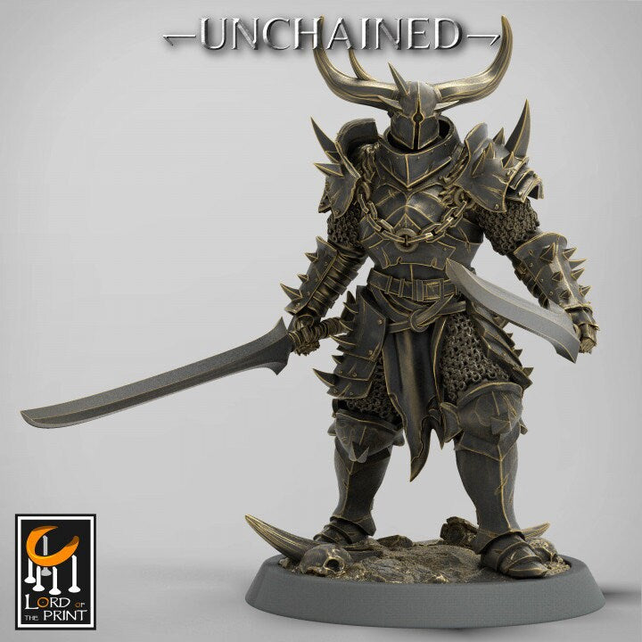 Dual Sword Squadron | Unchained | Lord of the Print | Wargaming | Dungeons and Dragons | Chaos | Tabletop RPG | Knight | DnD