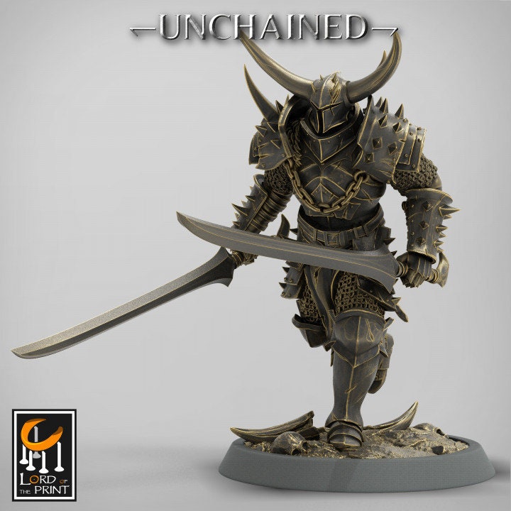 Dual Sword Squadron | Unchained | Lord of the Print | Wargaming | Dungeons and Dragons | Chaos | Tabletop RPG | Knight | DnD
