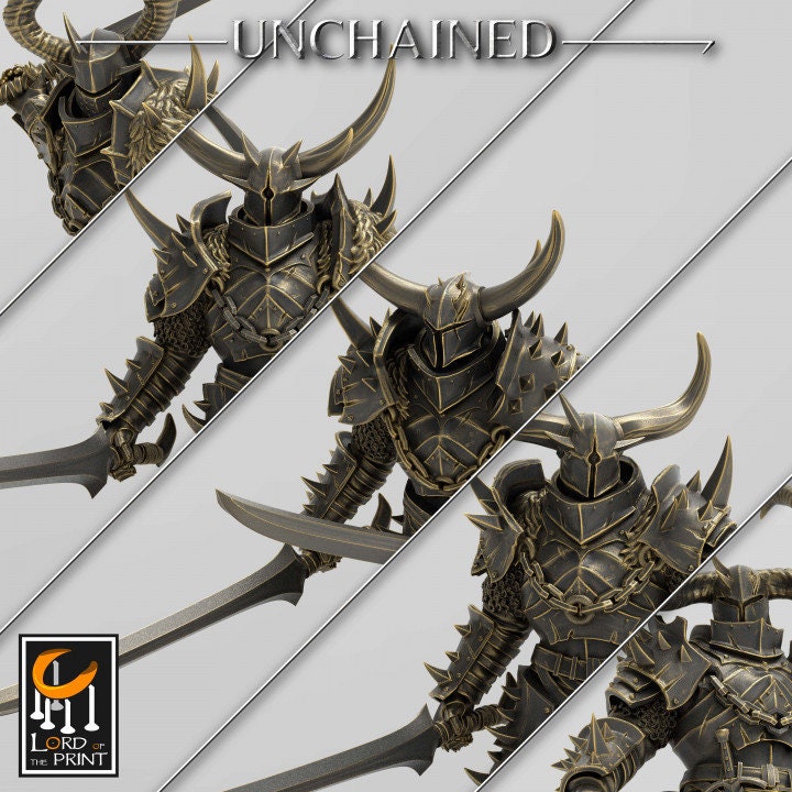 Dual Sword Squadron | Unchained | Lord of the Print | Wargaming | Dungeons and Dragons | Chaos | Tabletop RPG | Knight | DnD