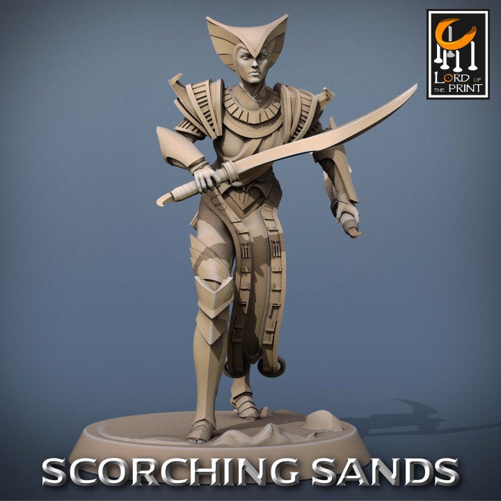 Egyptian Soldier Khopesh Pack | Scorching Sands | Lord of the Print | Wargaming | Dungeons and Dragons | Egyptian | Tabletop RPG | DnD