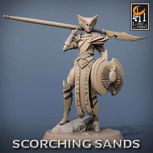 Egyptian Soldier Lance Pack | Scorching Sands | Lord of the Print | Wargaming | Dungeons and Dragons | Egyptian | Tabletop RPG | DnD