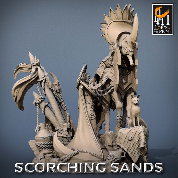 Egyptian Princess & Queen | Scorching Sands | Lord of the Print | Wargaming | Dungeons and Dragons | Egyptian | Tabletop RPG | DnD