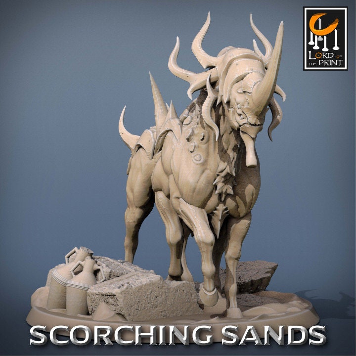 Egyptian Wild Mounts| Scorching Sands | Lord of the Print | Wargaming | Dungeons and Dragons | Egyptian | Tabletop RPG | DnD