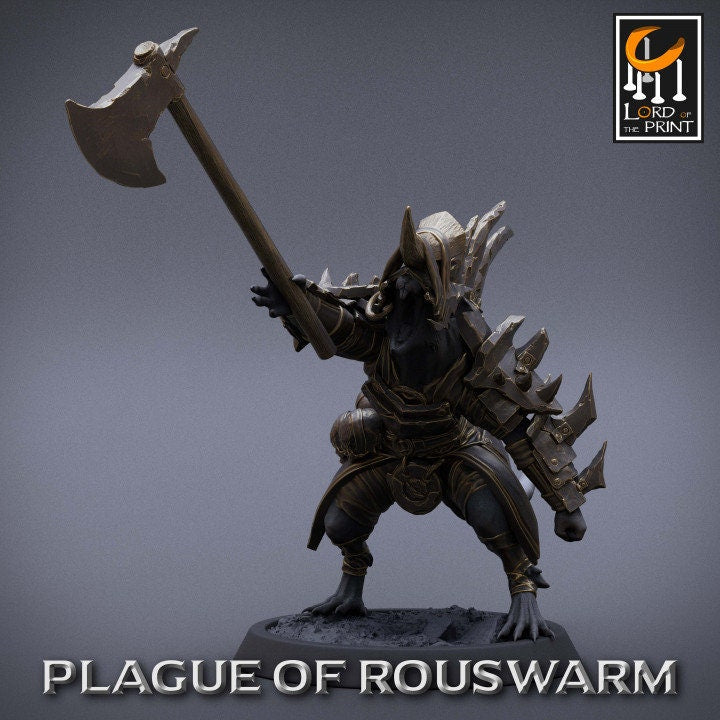 Warrior Infantry Pack | Plague of Rouswarm | Lord of the Print | Wargaming | Dungeons and Dragons | Rats | Tabletop RPG | DnD