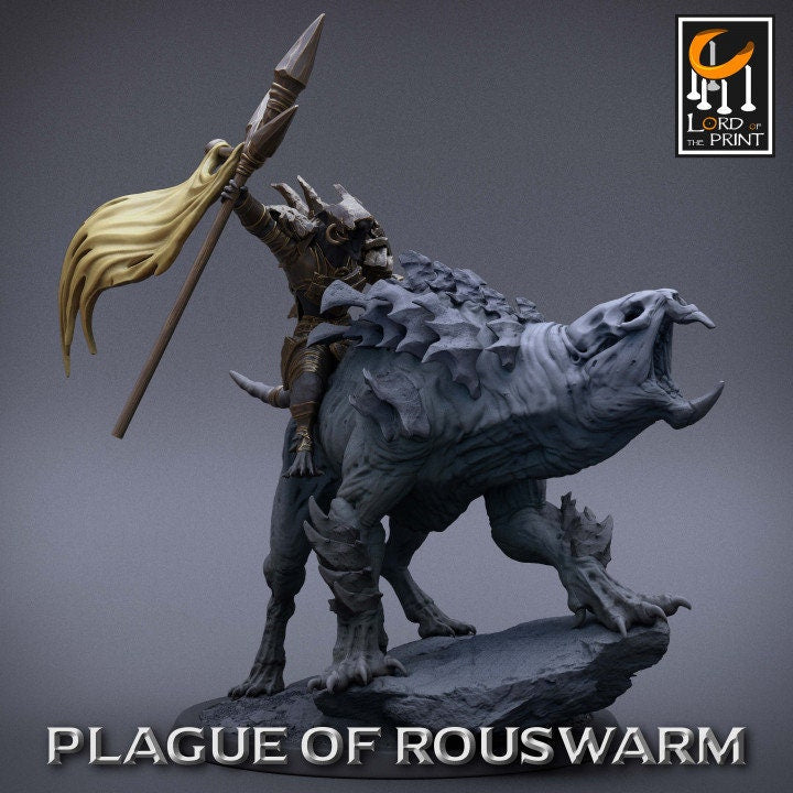 Rat Rider | Plague of Rouswarm | Lord of the Print | Wargaming | Dungeons and Dragons | Rats | Tabletop RPG | DnD