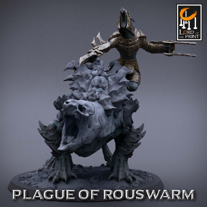 Rat Rider | Plague of Rouswarm | Lord of the Print | Wargaming | Dungeons and Dragons | Rats | Tabletop RPG | DnD