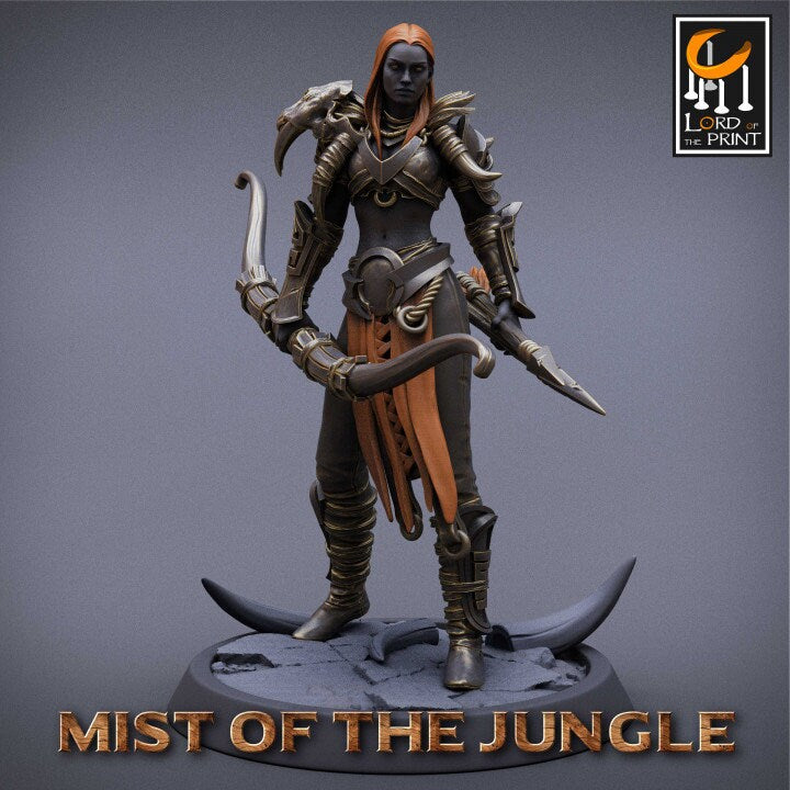 Light Amazon Archer Pack | Mist of the Jungle | Lord of the Print | Wargaming | Dungeons and Dragons | Amazon | Tabletop RPG | DnD