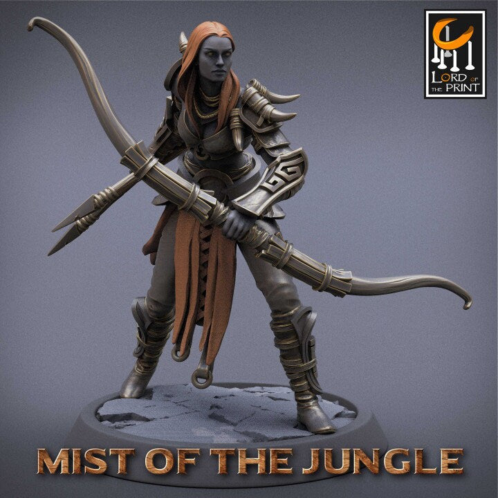 Light Amazon Archer Pack | Mist of the Jungle | Lord of the Print | Wargaming | Dungeons and Dragons | Amazon | Tabletop RPG | DnD