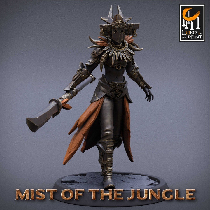 Light Amazon Spear Pack | Mist of the Jungle | Lord of the Print | Wargaming | Dungeons and Dragons | Amazon | Tabletop RPG | DnD