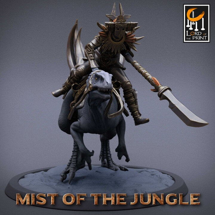 Amazon Raptor Mount | Mist of the Jungle | Lord of the Print | Wargaming | Dungeons and Dragons | Amazon | Tabletop RPG | DnD | Dinosaur