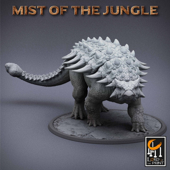 Ankylosaurus | Mist of the Jungle | Lord of the Print | Wargaming | Dungeons and Dragons | Amazon | Tabletop RPG | DnD | Dinosaur Model