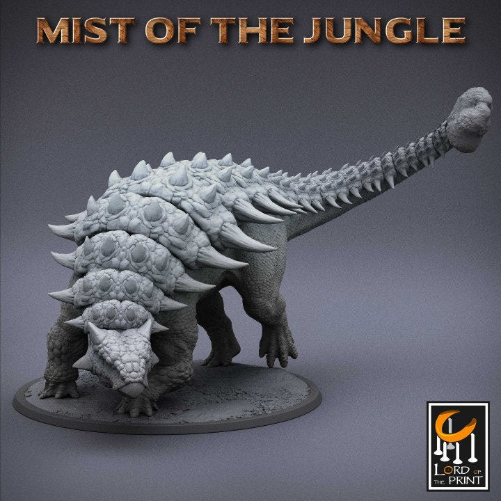 Ankylosaurus | Mist of the Jungle | Lord of the Print | Wargaming | Dungeons and Dragons | Amazon | Tabletop RPG | DnD | Dinosaur Model