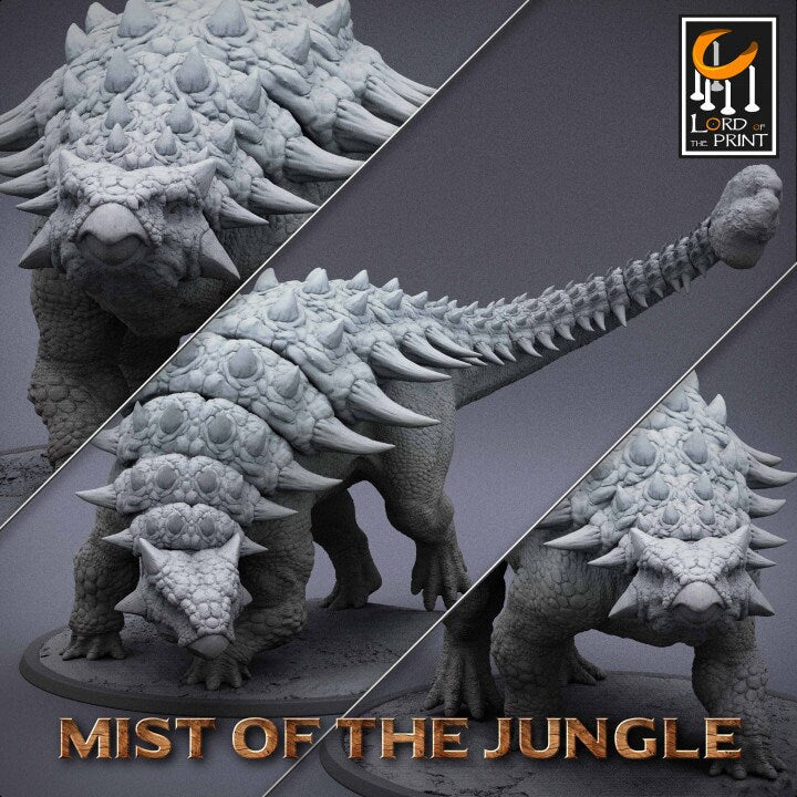 Ankylosaurus | Mist of the Jungle | Lord of the Print | Wargaming | Dungeons and Dragons | Amazon | Tabletop RPG | DnD | Dinosaur Model