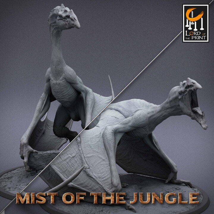 Prehistoric Wyvern | Mist of the Jungle | Lord of the Print | Wargaming | Dungeons and Dragons | Amazon | Tabletop RPG | DnD