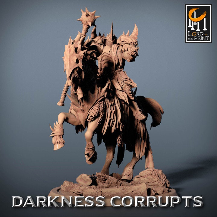 Darknight Deathhorse Pack | Darkness Corrupts | Lord of the Print | Wargaming | Dungeons and Dragons | Chaos | Tabletop RPG | DnD Miniatures