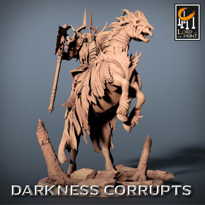 Darknight Deathhorse Pack | Darkness Corrupts | Lord of the Print | Wargaming | Dungeons and Dragons | Chaos | Tabletop RPG | DnD Miniatures