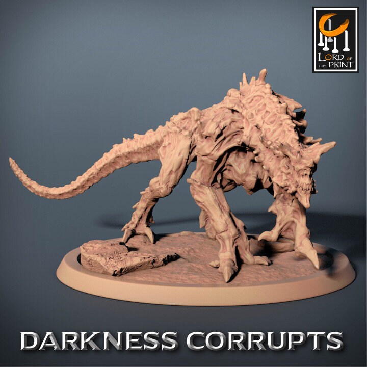 Darknight Hellhound | Darkness Corrupts | Lord of the Print | Wargaming | Dungeons and Dragons | Chaos | Tabletop RPG | DnD Miniatures
