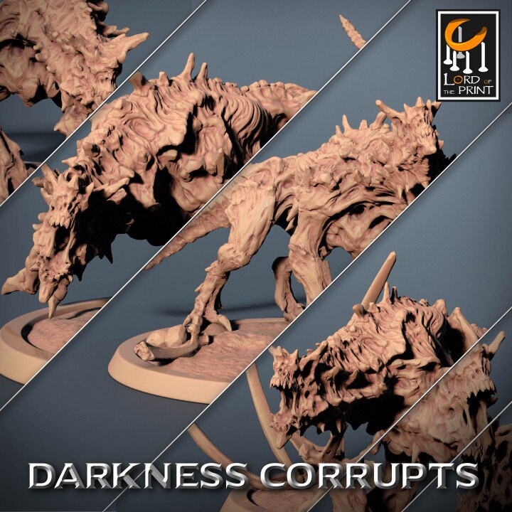 Darknight Hellhound | Darkness Corrupts | Lord of the Print | Wargaming | Dungeons and Dragons | Chaos | Tabletop RPG | DnD Miniatures