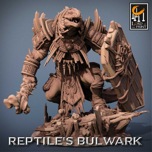 Bodyguard Dnd Miniature | Reptile's Bulwark | Lord of the Print | Wargaming | Dungeons and Dragons | Lizard | Tabletop RPG | DnD Lizardmen