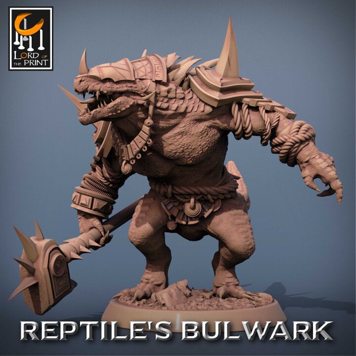 Lizardmen Soldier Pack | Reptile's Bulwark | Lord of the Print | Wargaming | Dungeons and Dragons | Lizard | Tabletop RPG | DnD