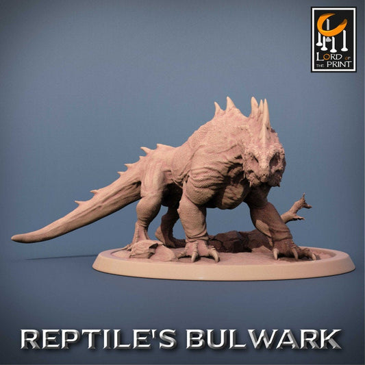 Lizardmen Crested Varan | Reptile's Bulwark | Lord of the Print | Wargaming | Dungeons and Dragons | Lizard | Tabletop RPG | DnD