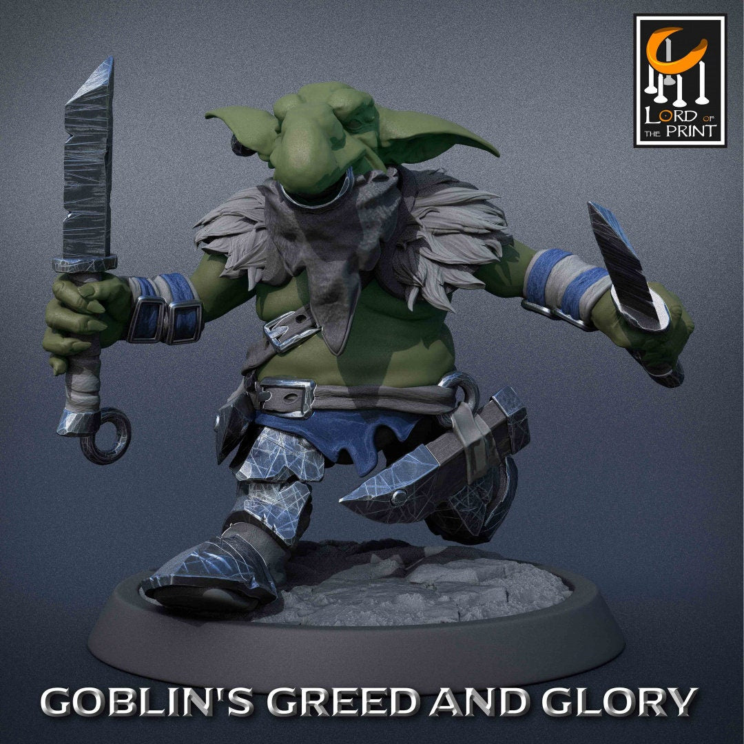 Goblin Rogue Pack | Goblin's Greed and Glory | Lord of the Print | Wargaming | Dungeons and Dragons | Goblins | Tabletop RPG | DnD