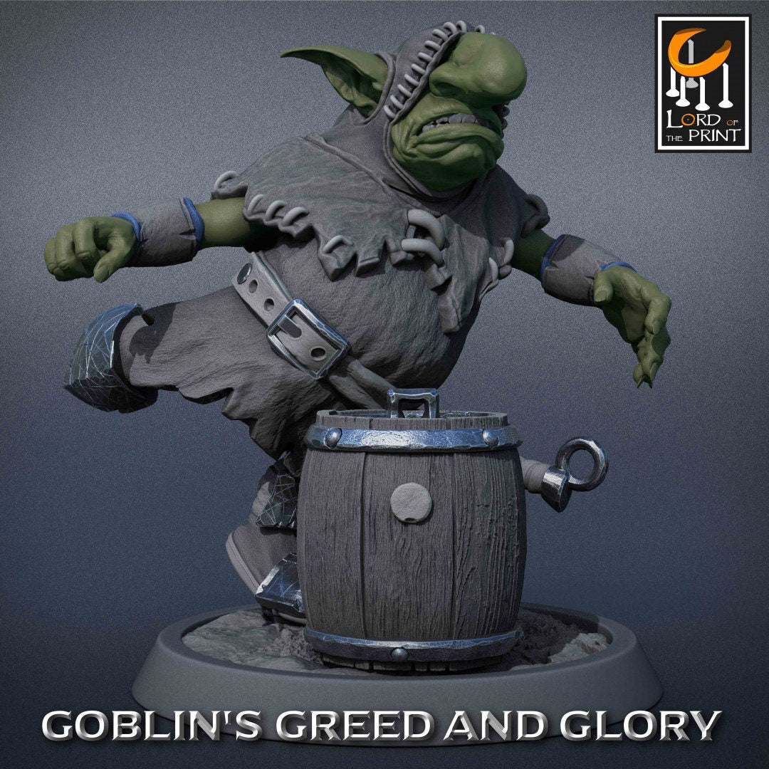Goblin Monk B Pack | Goblin's Greed and Glory | Lord of the Print | Wargaming | Dungeons and Dragons | Goblins | Tabletop RPG | DnD