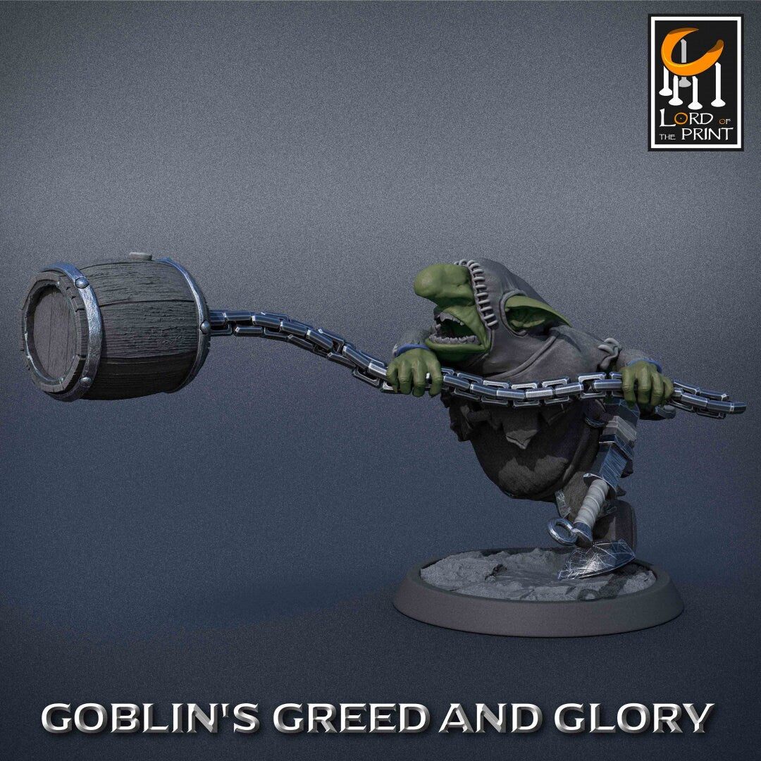 Goblin Monk B Pack | Goblin's Greed and Glory | Lord of the Print | Wargaming | Dungeons and Dragons | Goblins | Tabletop RPG | DnD