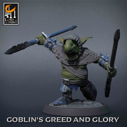 Goblin Lancer Pack | Goblin's Greed and Glory | Lord of the Print | Wargaming | Dungeons and Dragons | Goblins | Tabletop RPG | DnD