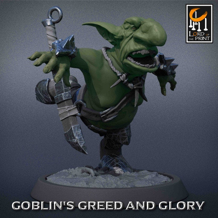 Goblin Basic Pack | Goblin's Greed and Glory | Lord of the Print | Wargaming | Dungeons and Dragons | Goblins | Tabletop RPG | DnD