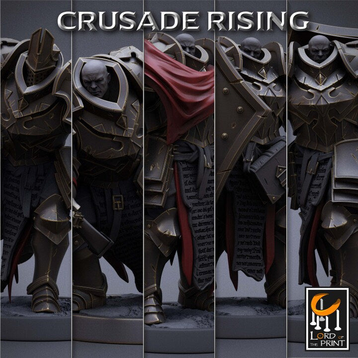 Templar Flail Pack | Crusade Rising | Lord of the Print | Wargaming | Dungeons and Dragons | Tabletop RPG | DnD