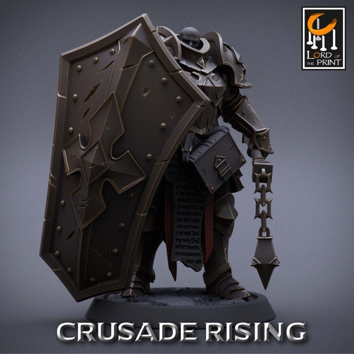Templar Flail Pack | Crusade Rising | Lord of the Print | Wargaming | Dungeons and Dragons | Tabletop RPG | DnD