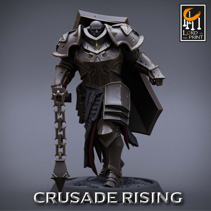 Templar Flail Pack | Crusade Rising | Lord of the Print | Wargaming | Dungeons and Dragons | Tabletop RPG | DnD