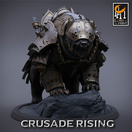 Templar Bear Unmounted | Crusade Rising | Lord of the Print | Wargaming | Dungeons and Dragons | Tabletop RPG | DnD
