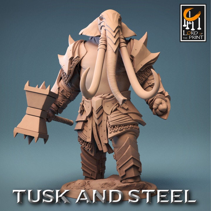Loxodon Pack | Tusk and Steel | Lord of the Print | Wargaming | Dungeons and Dragons | Tabletop RPG | DnD