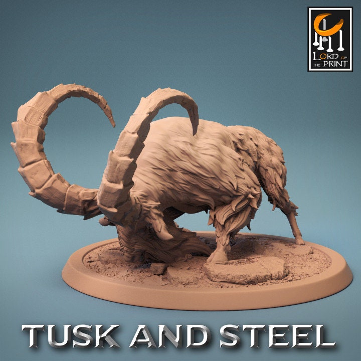 Dwarf Goat Wild Pack | Tusk and Steel | Lord of the Print | Wargaming | Dungeons and Dragons | Tabletop RPG | DnD