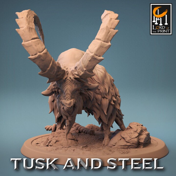 Dwarf Goat Wild Pack | Tusk and Steel | Lord of the Print | Wargaming | Dungeons and Dragons | Tabletop RPG | DnD