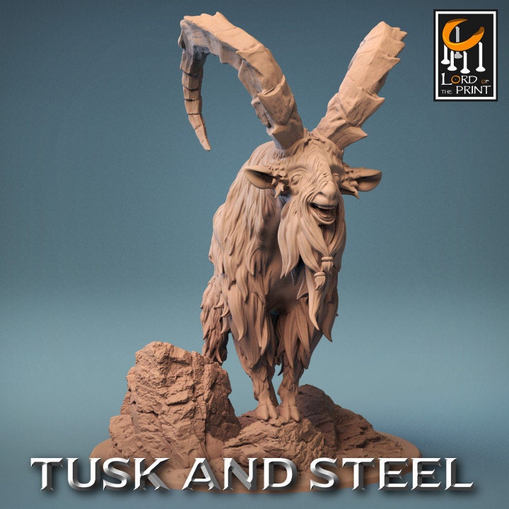 Dwarf Goat Wild Pack | Tusk and Steel | Lord of the Print | Wargaming | Dungeons and Dragons | Tabletop RPG | DnD