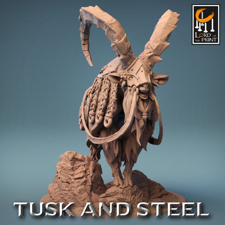 Dwarf Goat Saddle Pack | Tusk and Steel | Lord of the Print | Wargaming | Dungeons and Dragons | Tabletop RPG | DnD