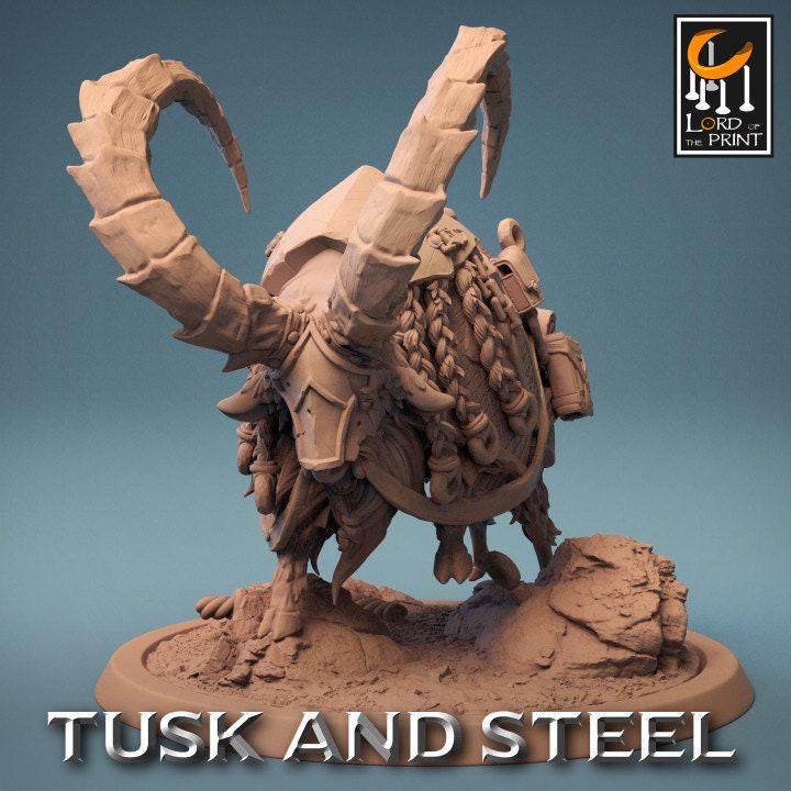 Dwarf Goat Saddle Pack | Tusk and Steel | Lord of the Print | Wargaming | Dungeons and Dragons | Tabletop RPG | DnD
