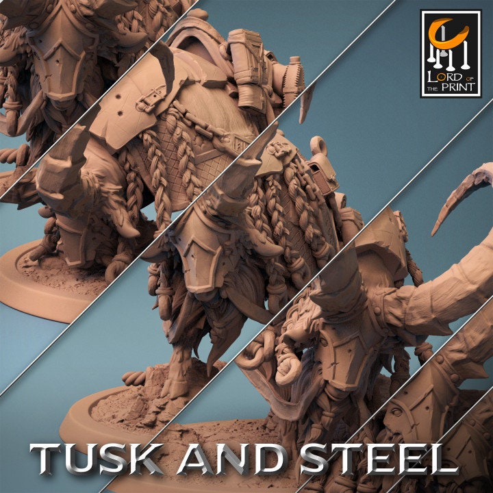 Dwarf Goat Saddle Pack | Tusk and Steel | Lord of the Print | Wargaming | Dungeons and Dragons | Tabletop RPG | DnD