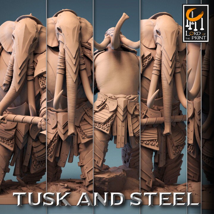 Loxodon Pack | Tusk and Steel | Lord of the Print | Wargaming | Dungeons and Dragons | Tabletop RPG | DnD