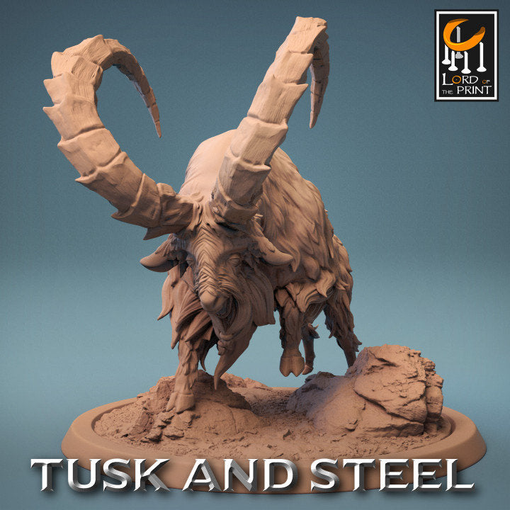 Dwarf Goat Wild Pack | Tusk and Steel | Lord of the Print | Wargaming | Dungeons and Dragons | Tabletop RPG | DnD
