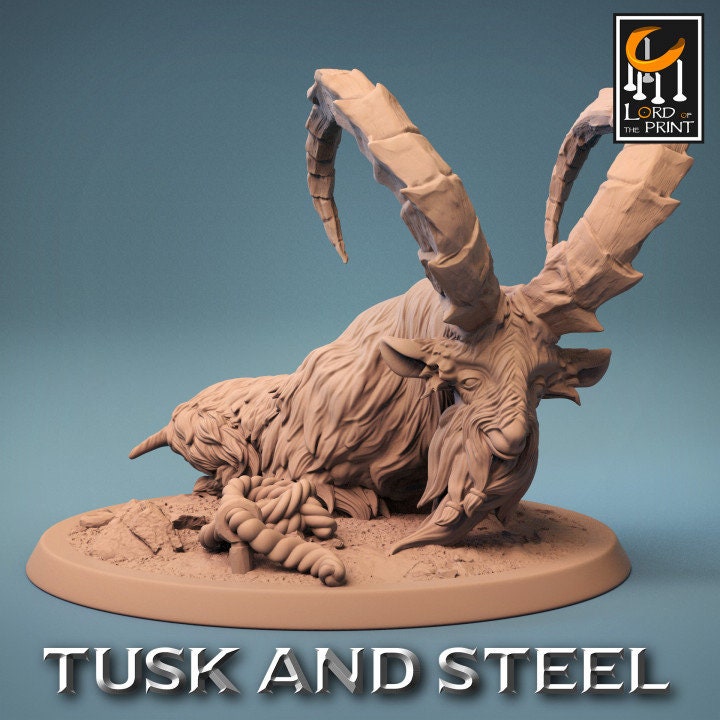 Dwarf Goat Wild Pack | Tusk and Steel | Lord of the Print | Wargaming | Dungeons and Dragons | Tabletop RPG | DnD