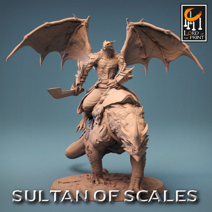Dragonborn Mounts Wings | Sultan of Scales | Lord of the Print | Wargaming | Dungeons and Dragons | Tabletop RPG | DnD