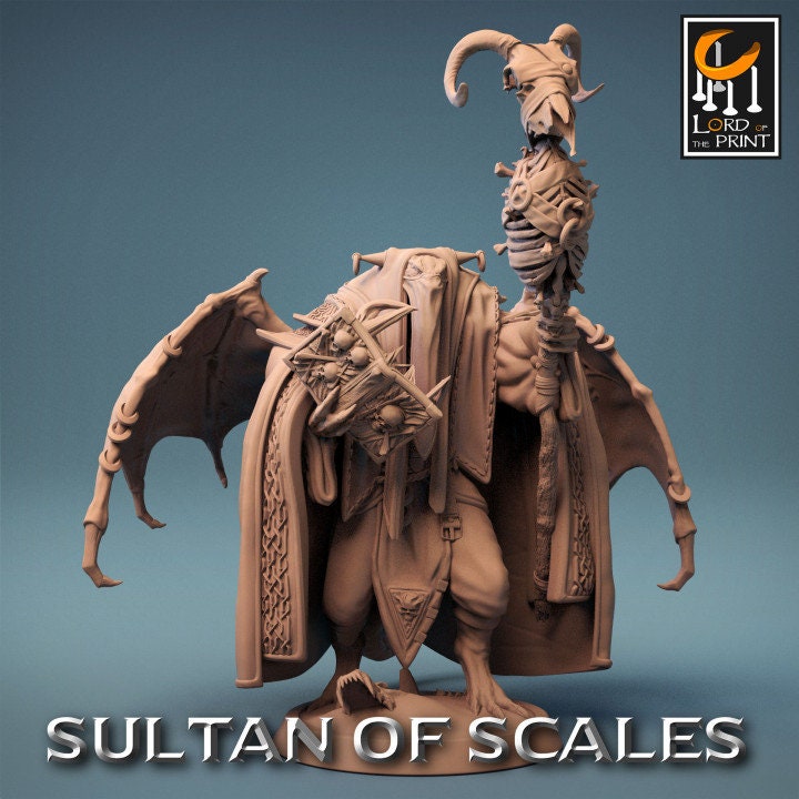 Dragonborn Necromancer | Sultan of Scales | Lord of the Print | Wargaming | Dungeons and Dragons | Tabletop RPG | DnD