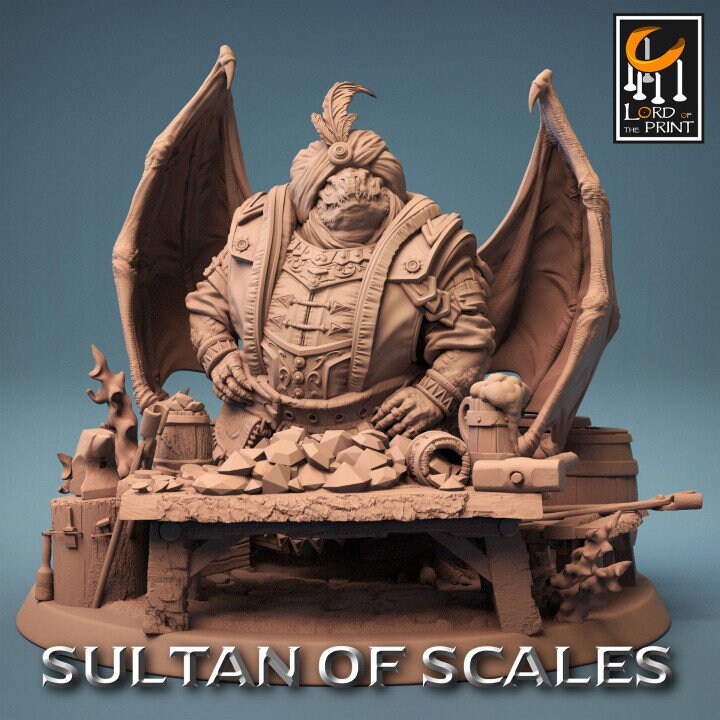 Dragonborn Gemstone Peddler Shop | Sultan of Scales | Lord of the Print | Wargaming | Dungeons and Dragons | Tabletop RPG | DnD