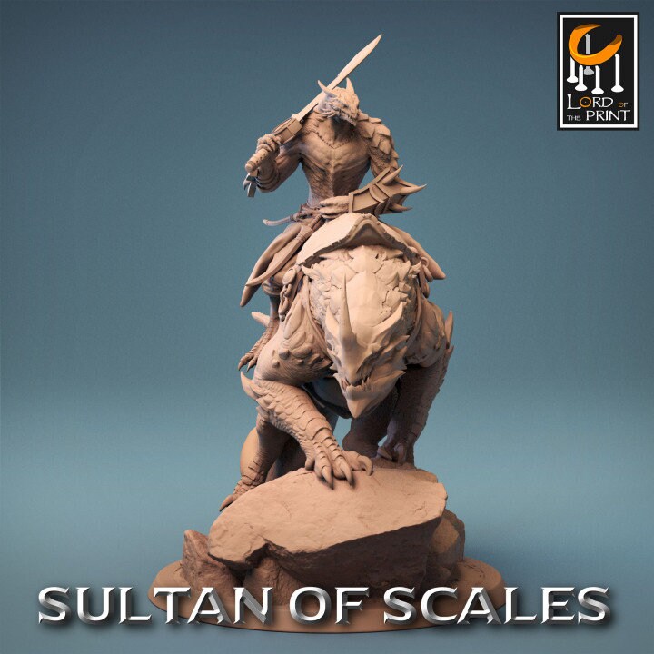 Dragonborn Mounts Wingless | Sultan of Scales | Lord of the Print | Wargaming | Dungeons and Dragons | Tabletop RPG | DnD