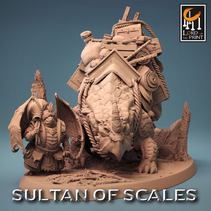 Dragonborn Galdara Mount Peddler | Sultan of Scales | Lord of the Print | Wargaming | Dungeons and Dragons | Tabletop RPG | DnD